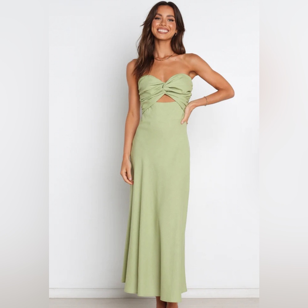 Petal & Pup Rosetta olive green dress